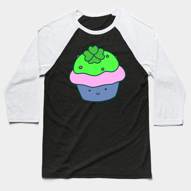 Lucky Cupcake Baseball T-Shirt by saradaboru